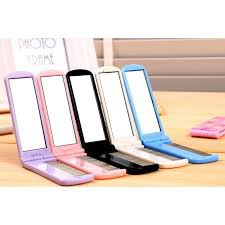 Lược kèm gương gấp mini phong cách Hàn Quốc