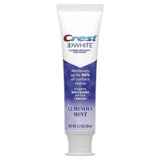 KEM ĐÁNH RĂNG CREST 3D WHITE, LUMINOUS MINT TOOTHPASTE, 3.7oz, 104g