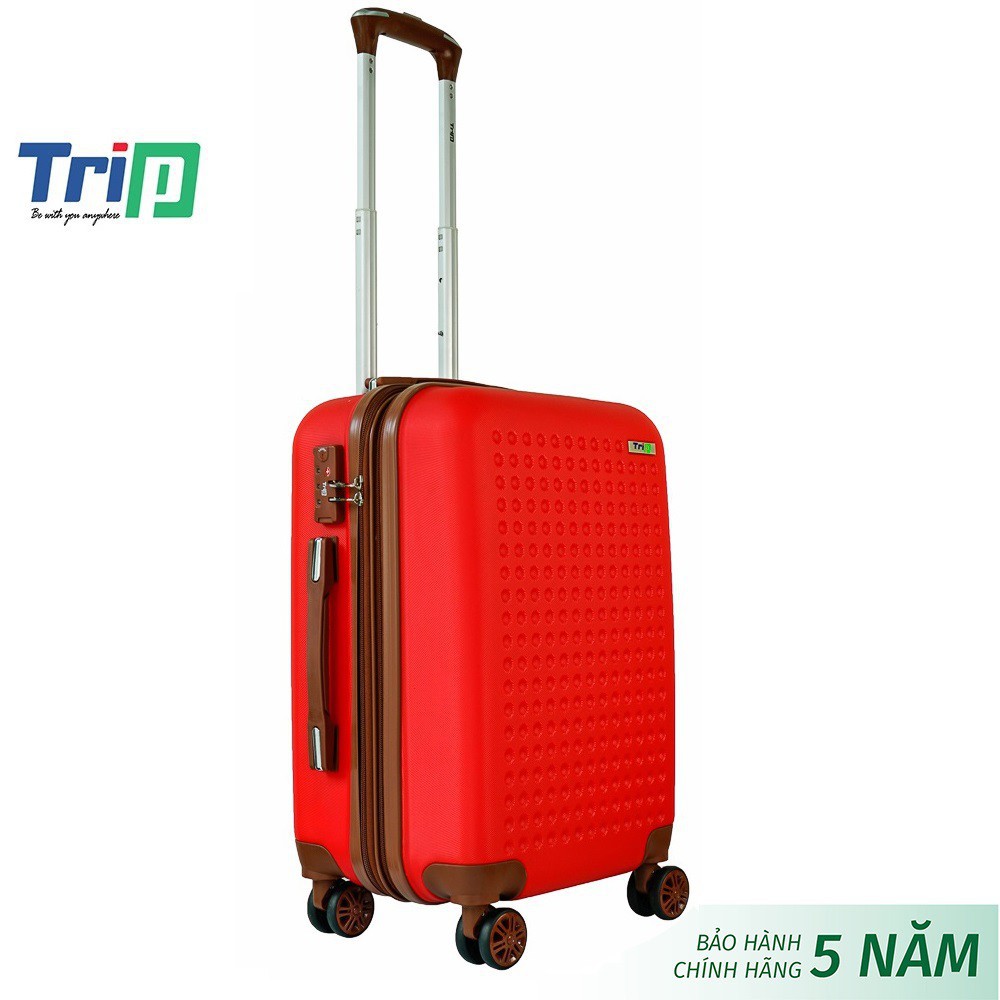 Vali nhựa TRIP P803A Size 20inch đựng 7kg đến 10kg hành lý xách tay lên canbin máy bay bảo 5 năm, 1 đổi năm đầu t