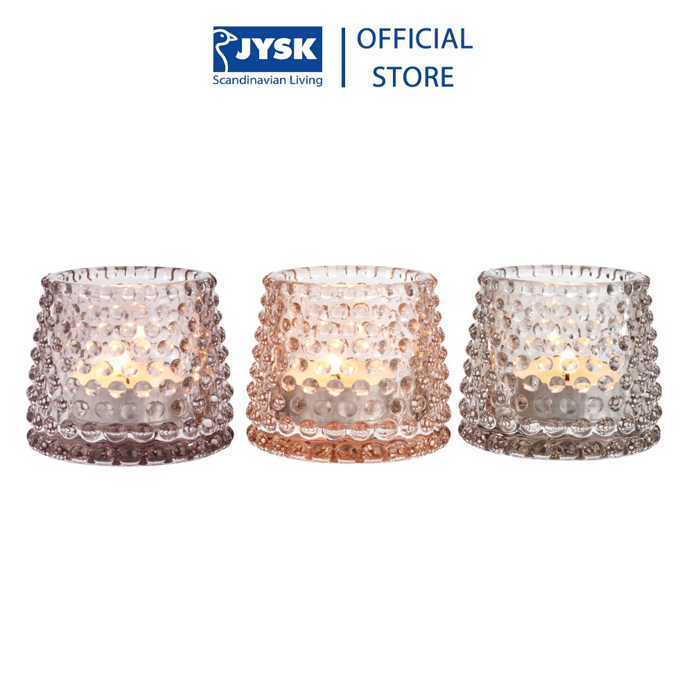 Cốc nến | JYSK Joel | thuỷ tinh nhiều màu | DK7xH7cm