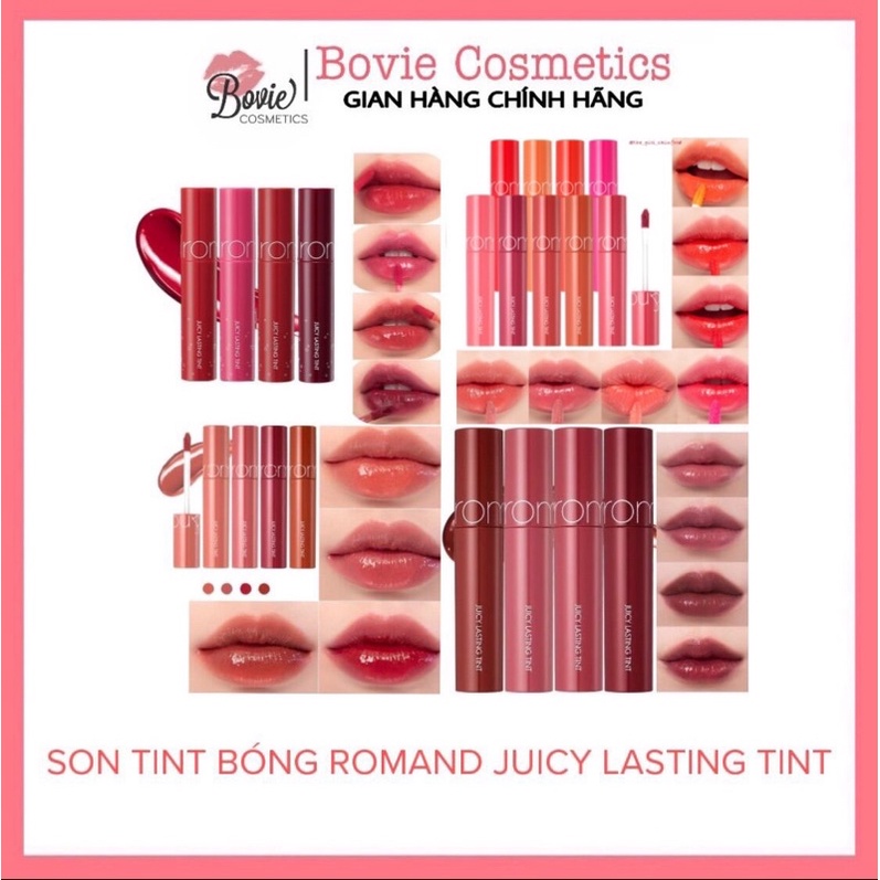 Son Tint Bóng Romand Juicy Lasting Tint Full Màu 13 19 20 23 28 29