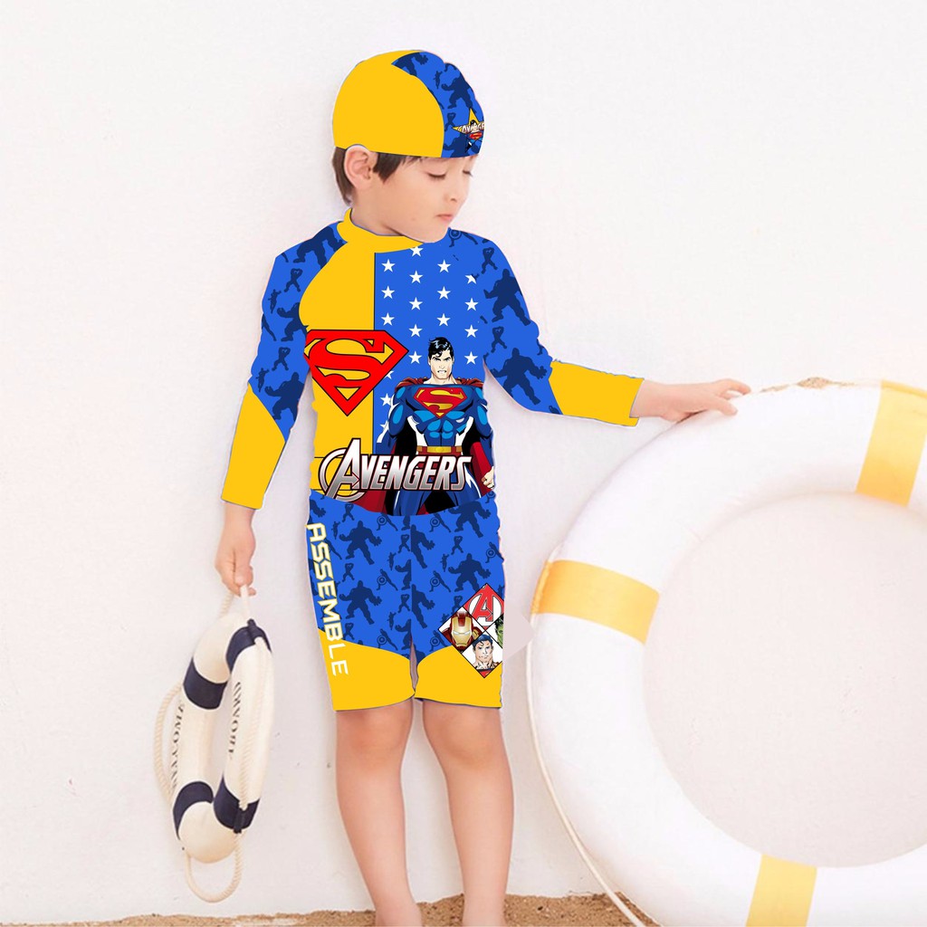 Bộ đồ bơi siêu nhân superman dời bé trai