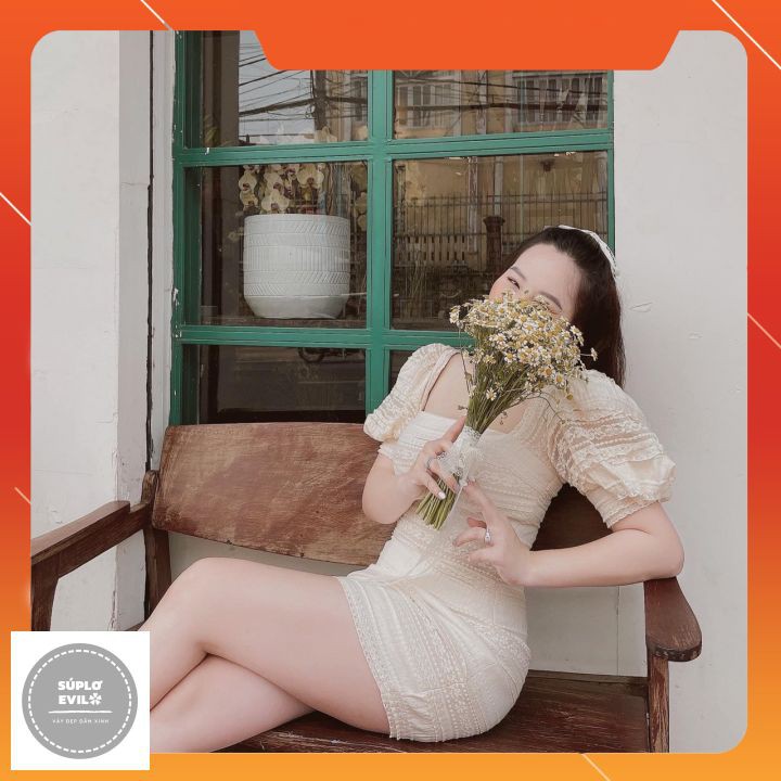 Váy Đầm Nữ [ FREE SHIP] Váy Body Cổ Vuông Tay Bồng Đi Chơi Dự Tiệc | BigBuy360 - bigbuy360.vn