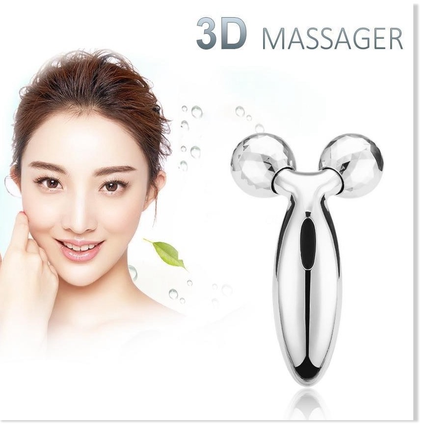 Cây Lăn Massage Mặt 3D Loại Lớn - Mát Xa Đẹp Da, Tạo Cằm V-Line, Thon Gọn Đùi, Giảm Mỡ Bụng