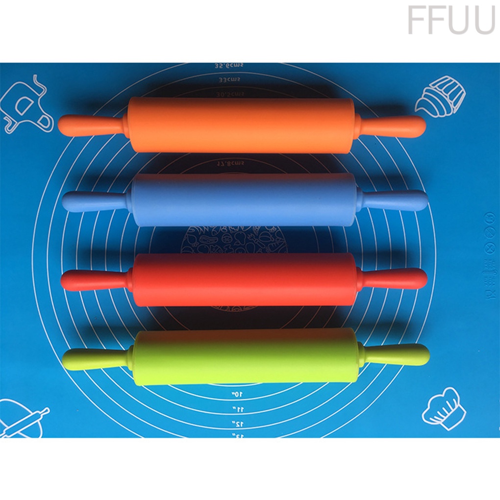 Cây Lăn Bột Làm Bánh Bằng Silicone Cán Gỗ Chống Dính Tiện Dụng Cho Nhà Bếp 86