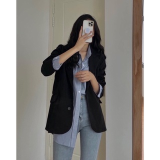 Áo vest/ blazer nữ dài tay 2 lớp mao mao boutique