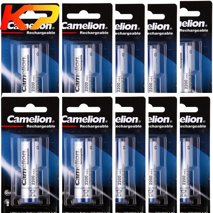 10 VIÊN PIN SẠC 18650 CAMELION 2200MAH 3.7V (VỈ 1 VIÊN).