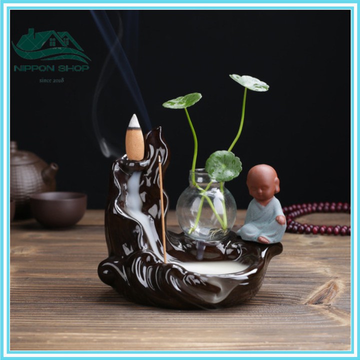 Thác Khói Trầm Hương CHÚ TIỂU NGẮM TRĂNG-thác khói chảy ngược tặng 5 nụ trầm thơm