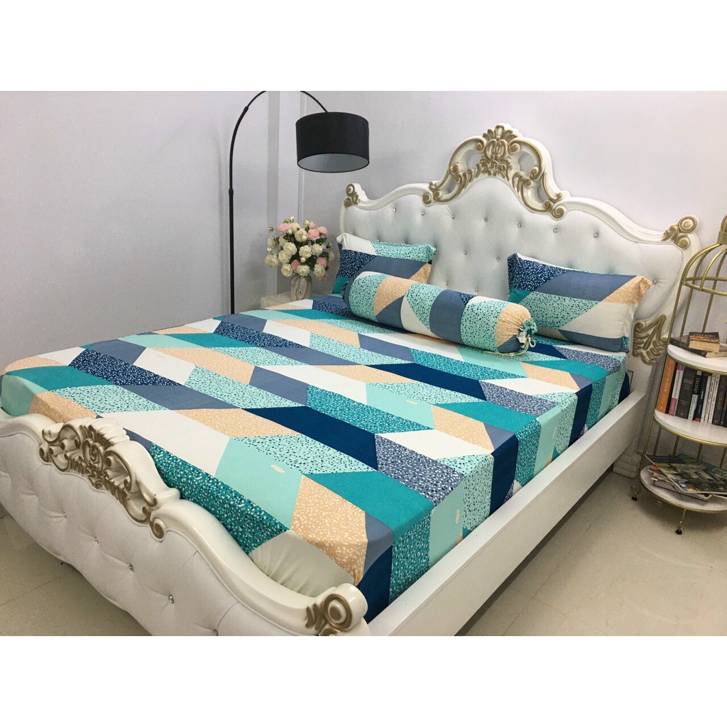 Bộ Drap Thun Hàn Quốc Mát Lạnh 1m8x2m { 4 món }nhiều  màu