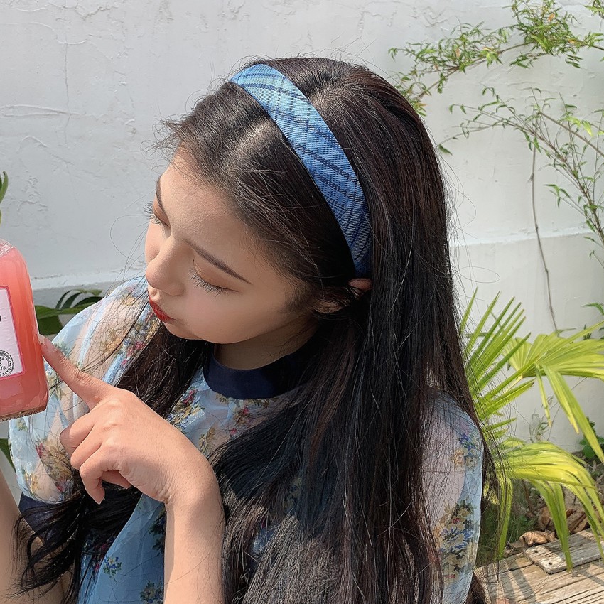 Băng đô cài tóc caro xinh xắn HOT TREND