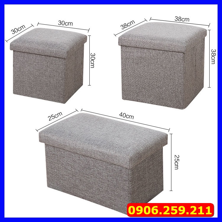 Ghế ngồi kiêm hộp đựng đồ đa năng - Tủ vải đựng đồ kiêm ghế ngồi tiện dụng