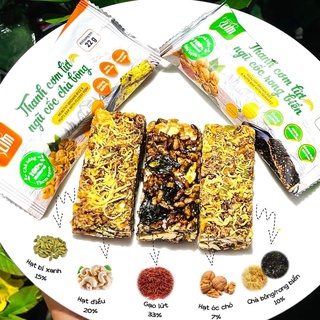 Thanh Cơm Gạo Lứt Sấy Ngũ Cốc HerbSlim Chính Hãng hộp 10 gói