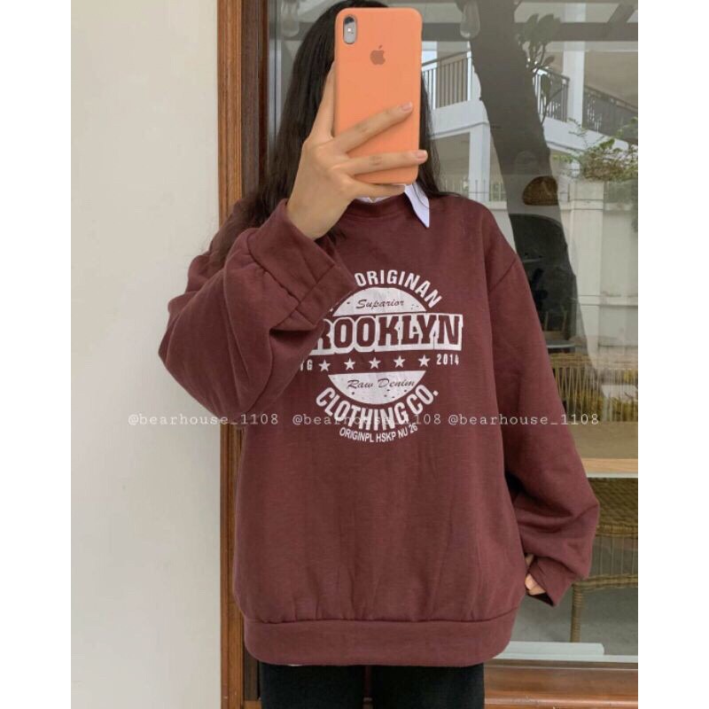 [RẺ VÔ ĐỊCH] Áo Sweater Nỉ BROOKLYN Form Rộng Ulzzang (HÌNH  | WebRaoVat - webraovat.net.vn