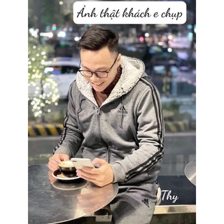 Bộ nỉ nam lót bông có mũ