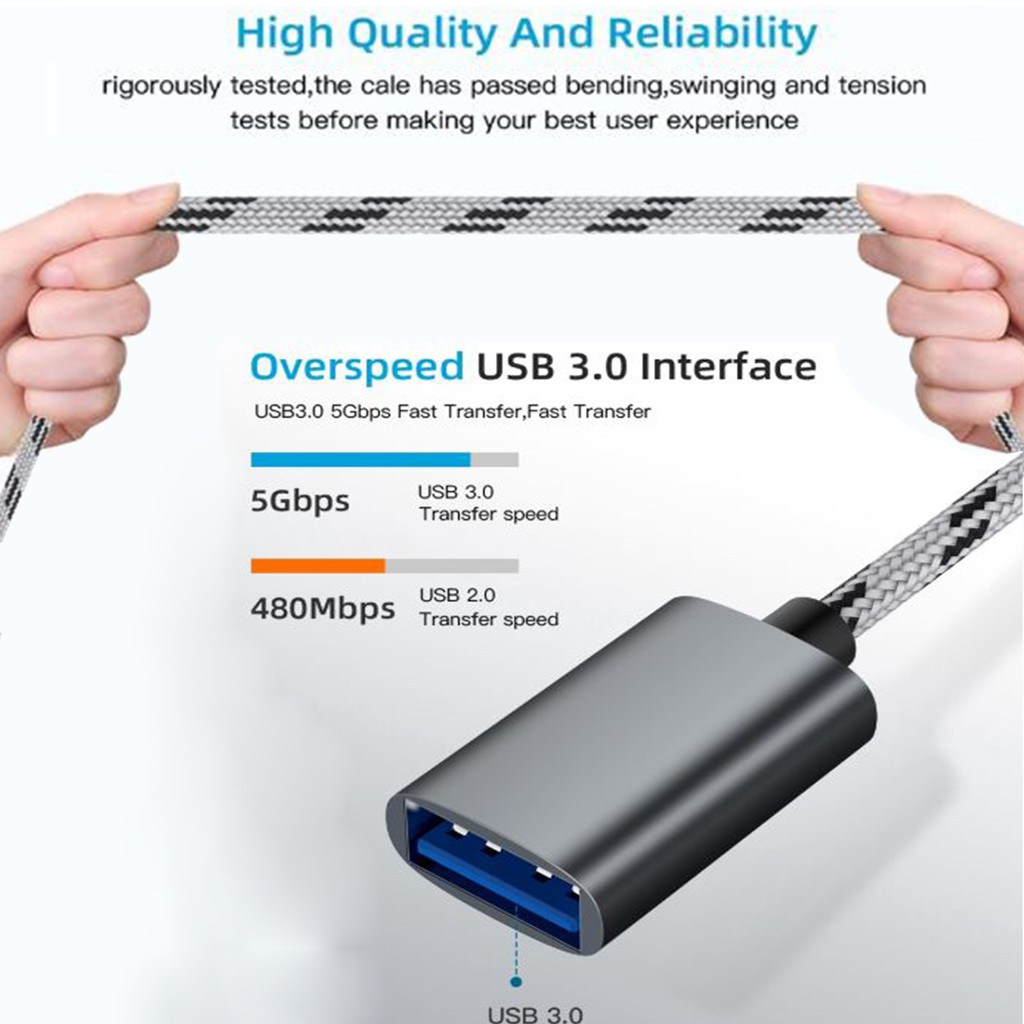 Cáp OTG 2 Trong 1 Đa Năng Chuyển Đổi Micro USB & Type C Sang USB Đồng Bộ Hóa Dữ Liệu Cho Smartphone, Máy Tính Bảng