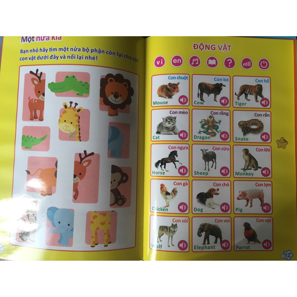 [Bán giá sỉ] Combo 10 cuốn Sách điện tử song ngữ cho trẻ em