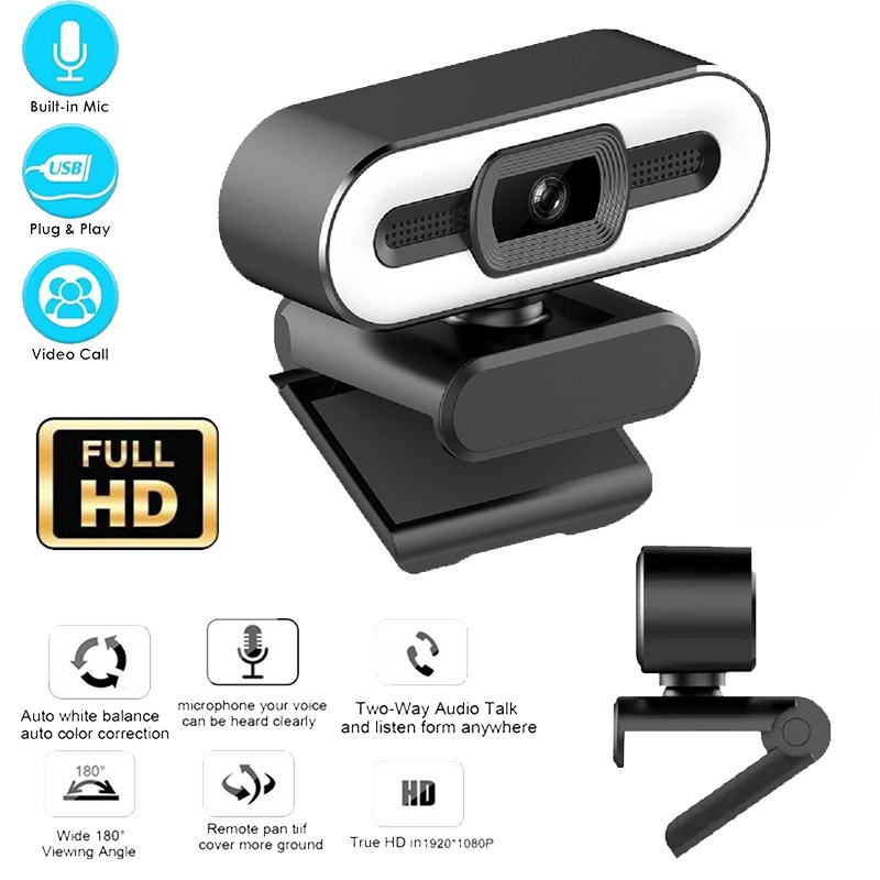 Webcam 1080p Có Thể Điều Chỉnh Độ Sáng Tích Hợp Micro Tiện Dụng Cho Máy Tính | BigBuy360 - bigbuy360.vn