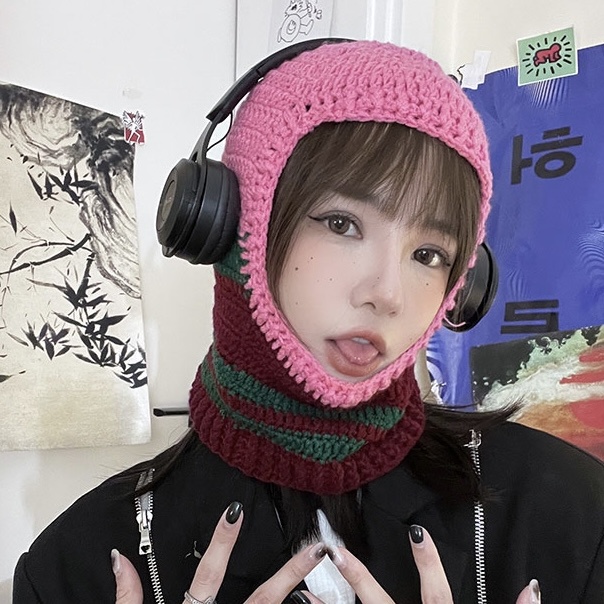 Mũ balaclava dệt kim MG STUDIO cao cấp