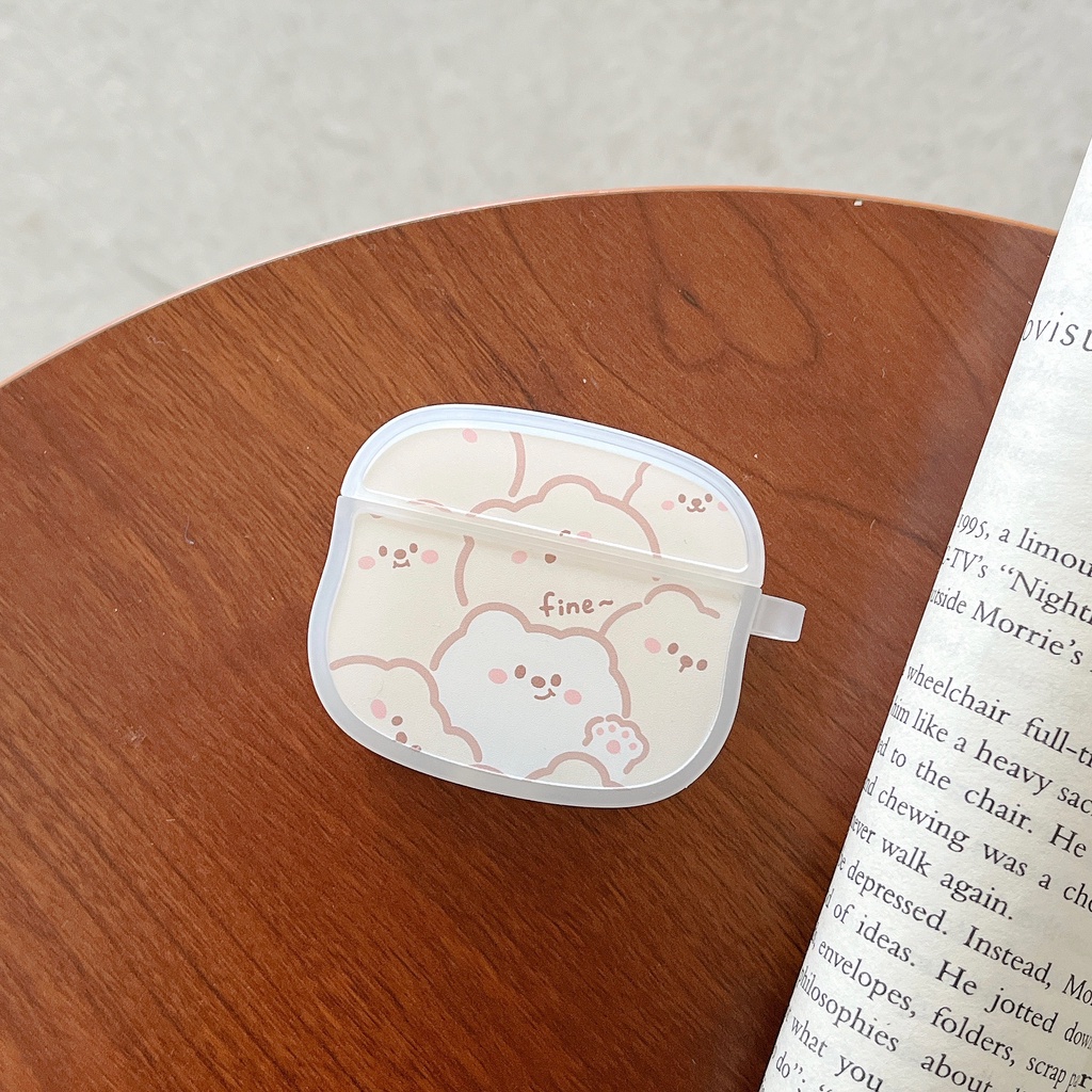 Vỏ Bảo Vệ Hộp Sạc Tai Nghe Airpods 1/2/Pro/3 Họa Tiết Hoạt Hình Thời Trang Kèm Móc Khóa Tiện Dụng