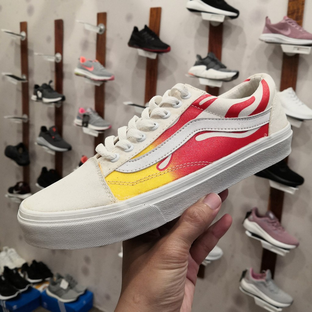 Giày OLD SKOOL LỬA (Trắng)