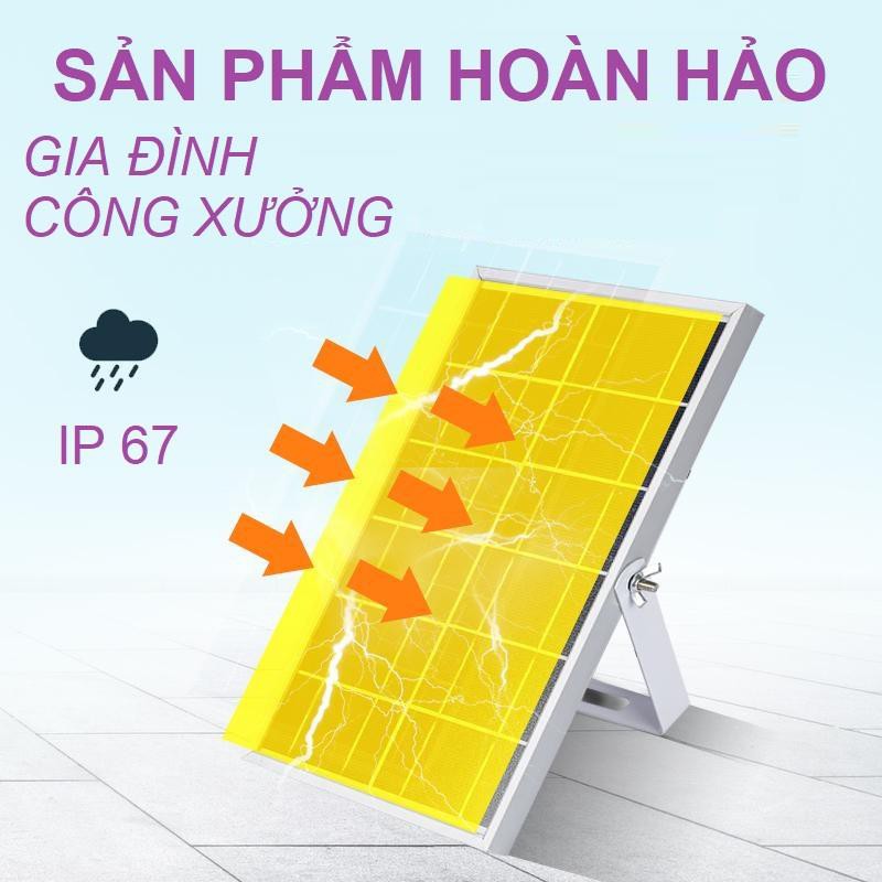 Đèn led năng lượng mặt trời SUN-28100 100W, Đèn năng lượng mặt trời IP 67 (Có đèn báo dung lượng pin)