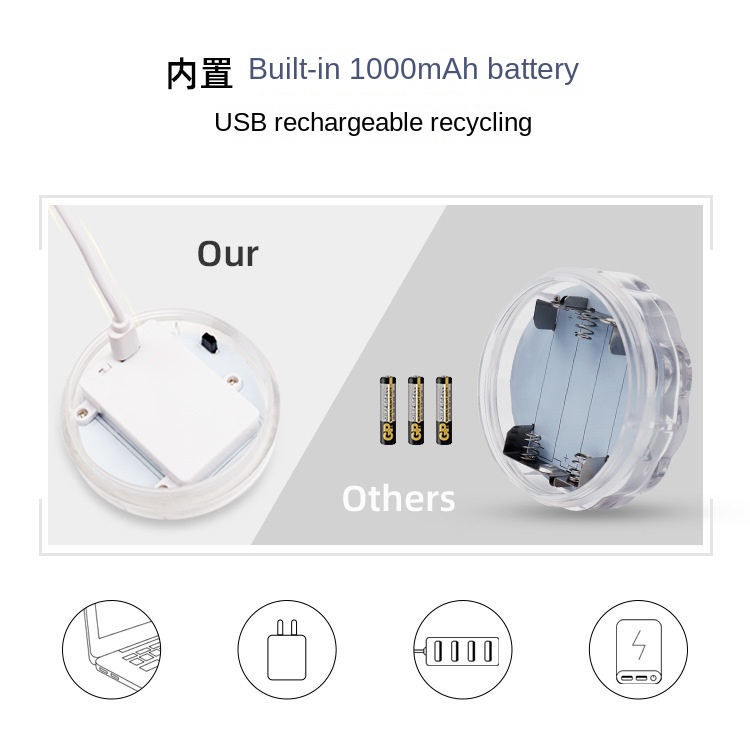 Đèn 13 Led Chống Thấm Nước Điều Khiển Từ Xa Sạc USB Dùng Để Trang Trí Bể Cá