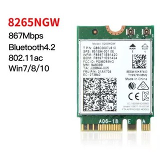 Card WiFi Bluetooth Intel AC 8265 8260 7265 7260 3165 NGW