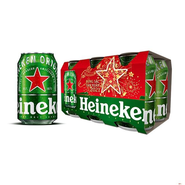 [Quà biếu tết] Thùng 24 lon bia Heineken  thường 330ml/lon