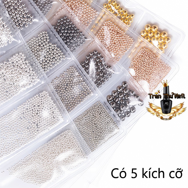 Bịch Bi Kim Loại 6 Ngăn Trang Trí Móng