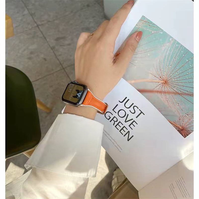 Dây Đeo Đồng Hồ Bằng Da Silicon Mềm Màu Kẹo Ngọt Cho iwatch Series 7 6 SE 5 4 3 2 1 41mm 45mm 44mm 44mm 40mm 42mm 38mm