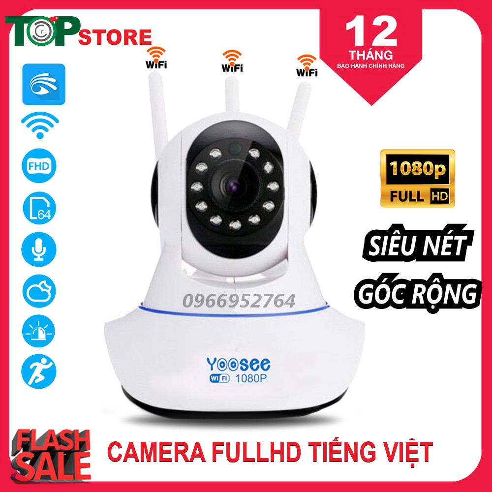 Camera Ip YooSee 3 Râu Full HD 2.0Mpx 1080p Tiếng Việt