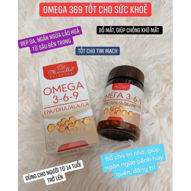 Viên uống Omega 369 Mirrolla Nga 100 viên