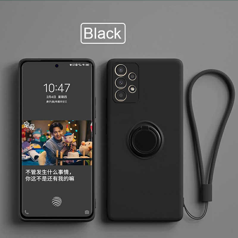 Ốp Điện Thoại Silicon Dẻo Gắn Nhẫn Đỡ Nam Châm Sang Trọng Cho Samsung Galaxy A23 A13 A51 A71 4G 5G A23 A13