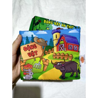 Combo 2 cuốn sách vải song ngữ bé yêu thích