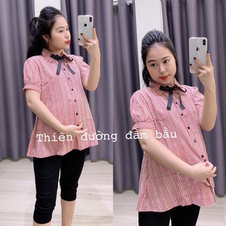 Áo sơ mi bầu cộc tay hè 𝐀𝐁𝟎𝟖