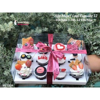 30k HỘP MICA CUPCAKE 12 CUP