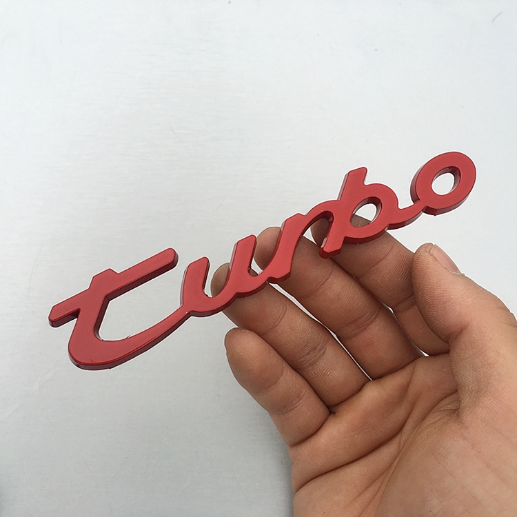 ❤Xe Hơi Tăng Chiều Cao Bằng Kim Loại Chất Lượng Cao❤Logo turbo Ba Chiều Bằng Kim Loại Dán Trang Trí Thân Xe Hơi
