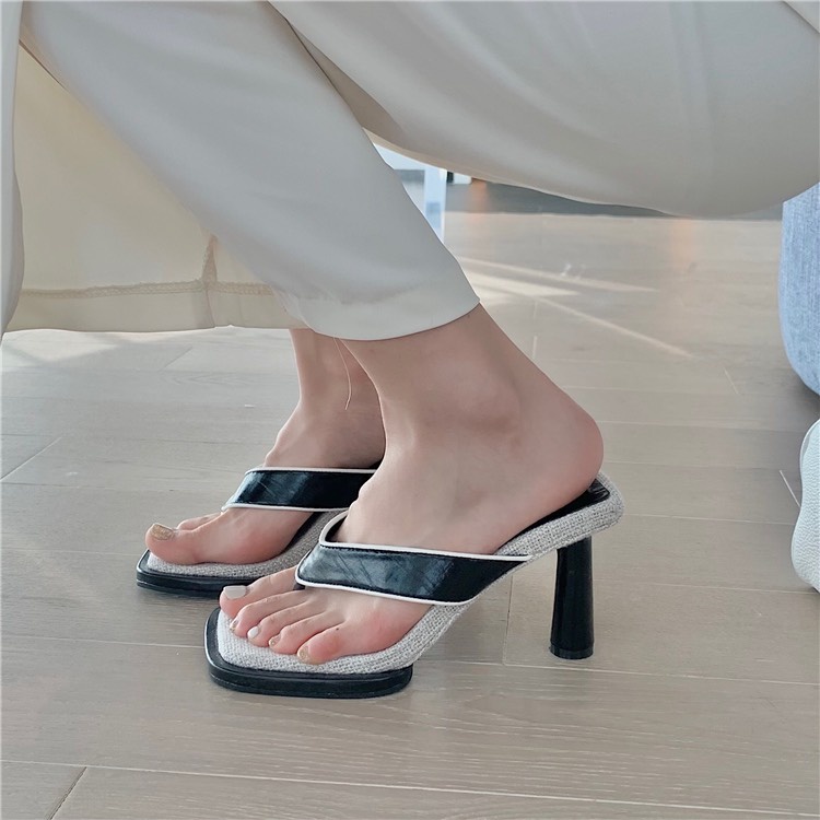 Guốc Nữ Cao Cấp Mũi Vuông Gót Trụ QC Cao 7cm TRINH LÊ SHOP GIÀY DÉP