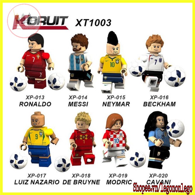 Minifigure mô hình các cầu thủ bóng đá lego Messi Ronaldo XT1003