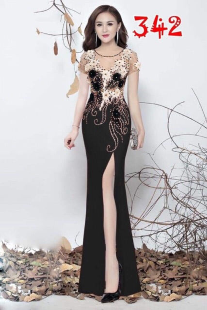 MARiVAN-ĐẦM DẠ HỘI ĐÍNH HOA KẾT ĐÁ XẺ TÀ GỢI CẢM