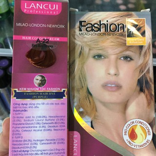 Thuốc nhuộm tóc Lancui màu Nâu đỏ lửa A22 Fire Red Brown