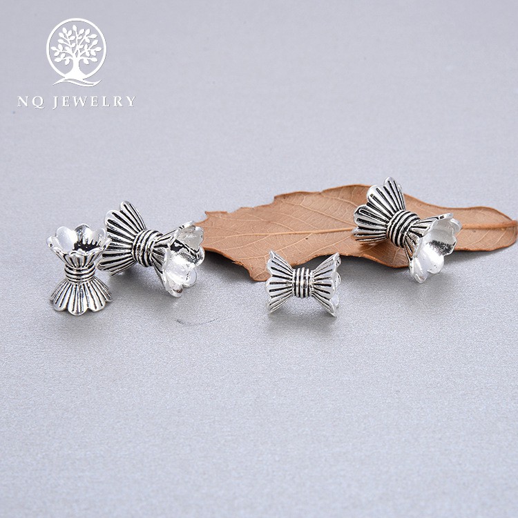 Charm bạc chụp hạt 2 đầu - NQ Jewelry