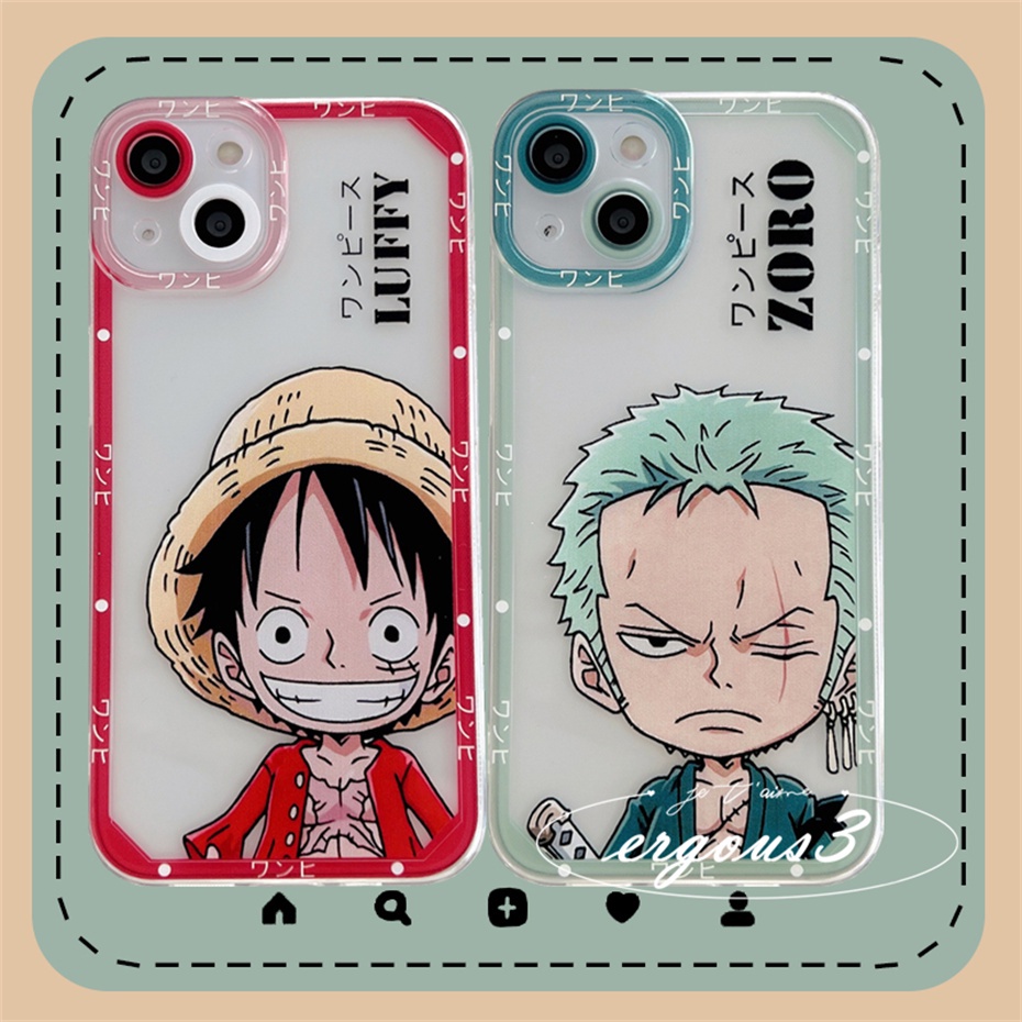 Ốp Điện Thoại Họa Tiết Luffy Và Zoro One Piece Thời Trang Cho iPhone 14 13 12 11 Pro Max X XR XS Max SE 2020 8 7 Plus