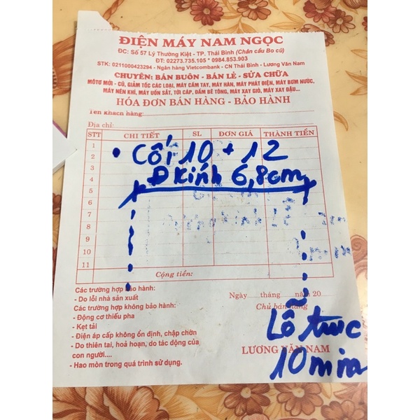 Mặt sàng 3mm cối 10+12