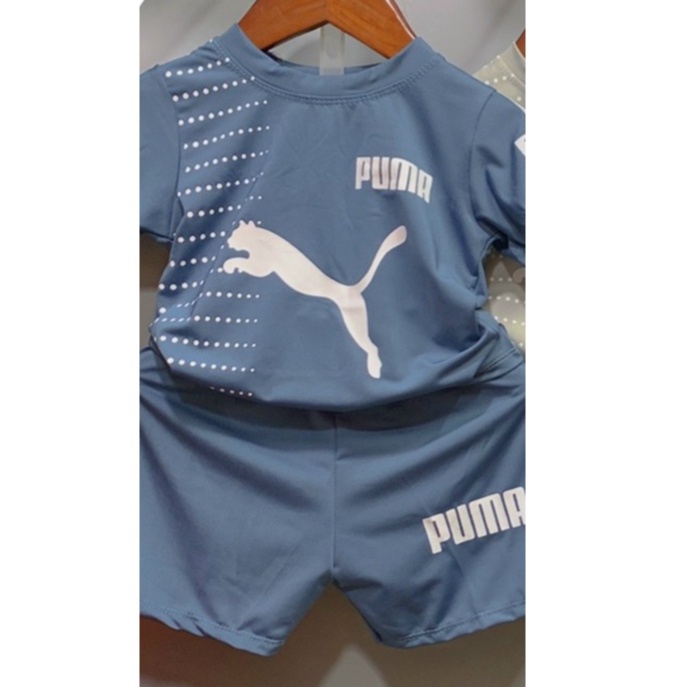 Bộ thể thao bé trai đồ thể thao bé trai puma chấm bi Chất liệu co giãn cho bé từ 8_26kg VYVY kids