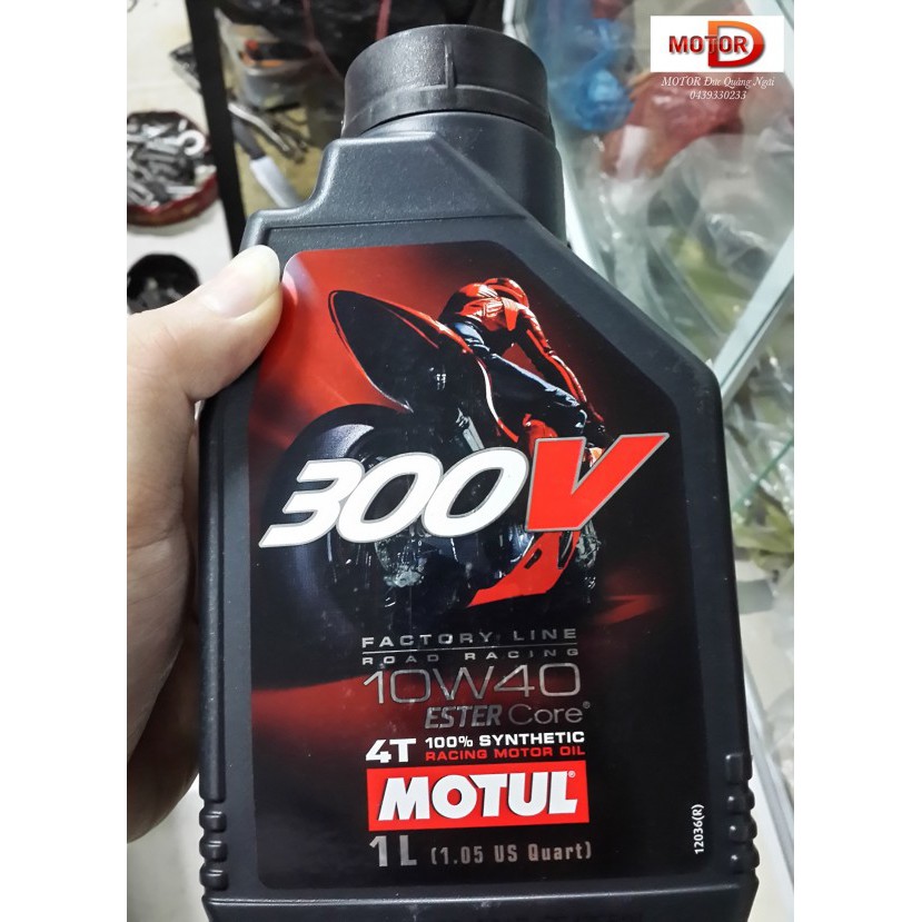 Motul 300V Factory Line 10W40 1L (Pháp 3 lớp)