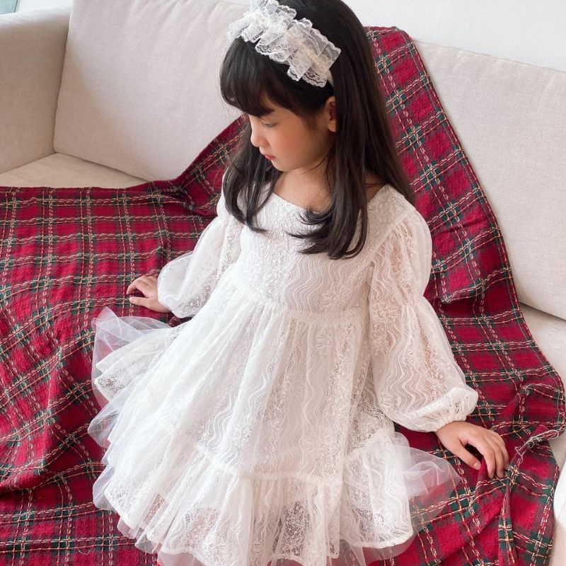 Váy bé gái, đầm bé gái dáng công chúa 2 lớp kèm bờm từ 1-7t