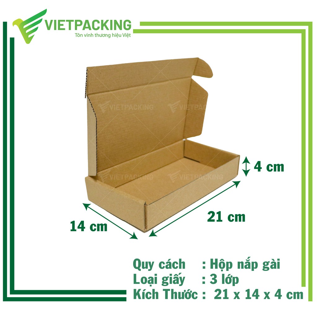 21x14x4 Combo 25 hộp carton nắp gài siêu tiết kiệm, kiểu dáng đẹp, thiết kế tiện lợi, chuyên đựng quà tặng và phụ kiện