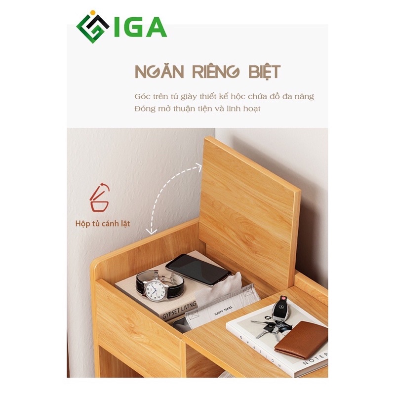kệ gỗ để giày , tủ giày đa năng có hộp tủ đựng đồ GP159