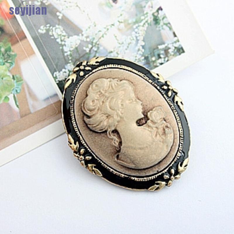 Trâm Cài Áo Hình Chân Dung Phong Cách Vintage Thanh Lịch Cho Nữ